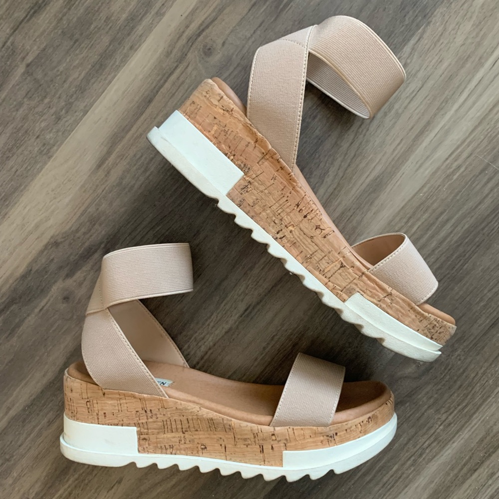 Steve Madden Elba Nude Wedge Sandal
